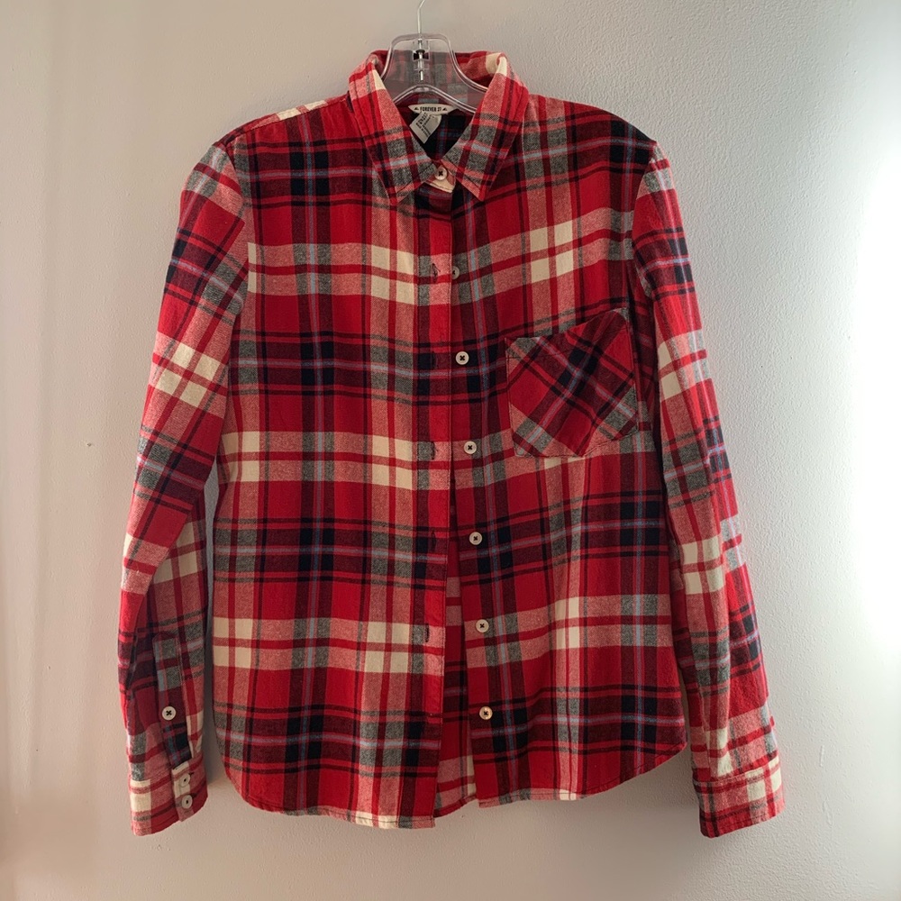 Forever 21 Plaid long sleeve shirt S